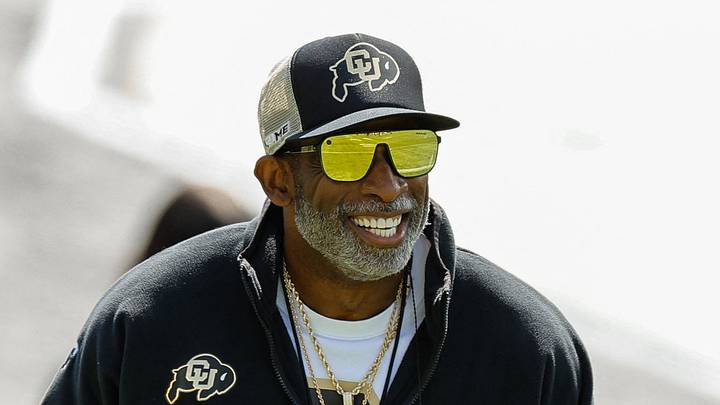 Apr 19, 2025; Boulder, CO, USA; Colorado Buffaloes head coach Deion Sanders during the spring game at Folsom Field. Mandatory Credit: Isaiah J. Downing-Imagn Images Apr 19, 2025; Boulder, CO, USA; Colorado Buffaloes head coach Deion Sanders during the spring game at Folsom Field. Mandatory Credit: Isaiah J. Downing-Imagn Images