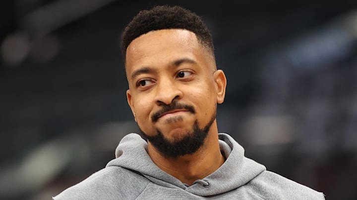 Jan 6, 2026; Washington, District of Columbia, USA; Washington Wizards guard CJ McCollum (3) looks on before a game against the Orlando Magic at Capital One Arena. Mandatory Credit: Daniel Kucin Jr.-Imagn Images Jan 6, 2026; Washington, District of Columbia, USA; Washington Wizards guard CJ McCollum (3) looks on before a game against the Orlando Magic at Capital One Arena. Mandatory Credit: Daniel Kucin Jr.-Imagn Images
