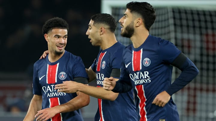 Le PSG avec Zaïre-Emery, Hakimi et Asensio