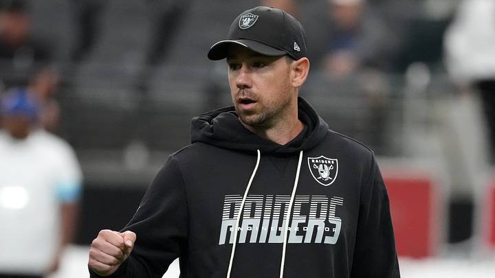 Aug 13, 2026; Paradise, Nevada, USA; Las Vegas Raiders head coach Klint Kubiak reacts during the game against the Arizona Cardinals at Allegiant Stadium. Mandatory Credit: Kirby Lee-Imagn Images Aug 13, 2026; Paradise, Nevada, USA; Las Vegas Raiders head coach Klint Kubiak reacts during the game against the Arizona Cardinals at Allegiant Stadium. Mandatory Credit: Kirby Lee-Imagn Images