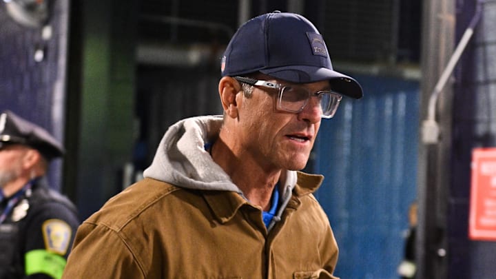 Chargers head coach Jim Harbaugh