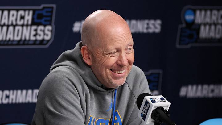 Mar 19, 2026; Philadelphia, PA, USA; UCLA Bruins head coach Mick Cronin speaks with the media before a practice session ahead of the first round of the men's 2026 NCAA Tournament at Xfinity Mobile Arena. Mandatory Credit: Bill Streicher-Imagn Images Mar 19, 2026; Philadelphia, PA, USA; UCLA Bruins head coach Mick Cronin speaks with the media before a practice session ahead of the first round of the men's 2026 NCAA Tournament at Xfinity Mobile Arena. Mandatory Credit: Bill Streicher-Imagn Images
