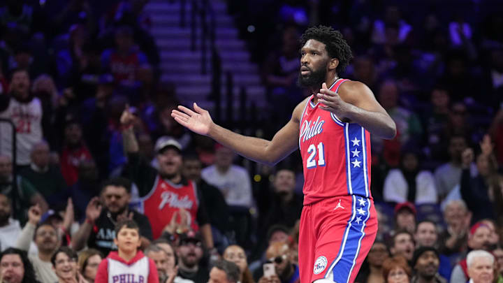 Philadelphia 76ers center Joel Embiid simply loves to deliver a crotch chop.