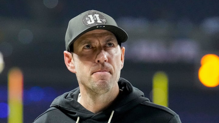 Indianapolis Colts head coach Shane Steichen walks off the field