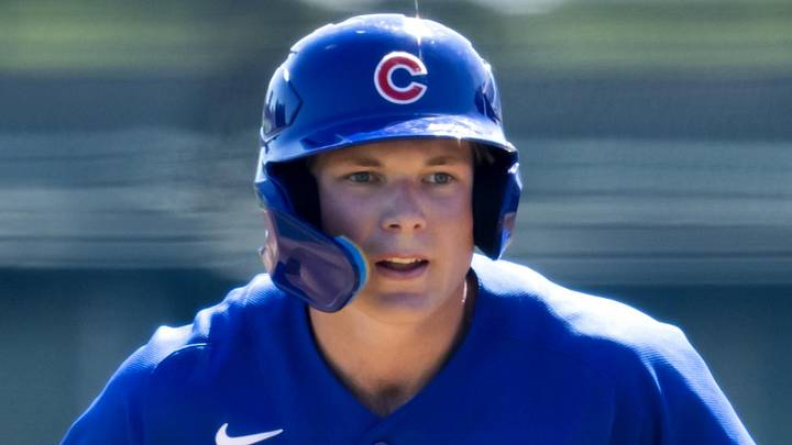 Mar 13, 2026; Phoenix, Arizona, USA; Chicago Cubs outfielder Kane Kepley against the Chicago White Sox during a spring training game at Camelback Ranch-Glendale. Mandatory Credit: Mark J. Rebilas-Imagn Images Mar 13, 2026; Phoenix, Arizona, USA; Chicago Cubs outfielder Kane Kepley against the Chicago White Sox during a spring training game at Camelback Ranch-Glendale. Mandatory Credit: Mark J. Rebilas-Imagn Images