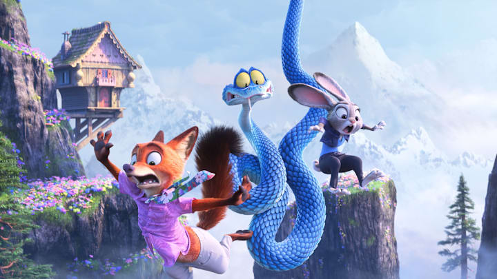 UNRAVELED – In Walt Disney Animation Studios’ “Zootopia 2,” rookie cops Judy Hopps (voice of Ginnifer Goodwin) and Nick Wilde (voice of Jason Bateman), who find themselves unraveling a mystery alongside a snake called Gary De’Snake (voice of Ke Huy Quan). From the Oscar-winning team of Disney Animation chief creative officer Jared Bush and Byron Howard (directors) and Yvett Merino (producer), “Zootopia 2” releases in theaters Nov. 26, 2025. © 2025 Disney Enterprises, Inc. All Rights Reserved.