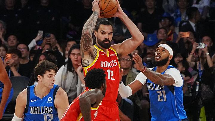 Basketball - NBA - Preseason - China Games 2026 - Dallas Mavericks v Houston Rockets - The Venetian Arena, Macao, China - October 9, 2026 Houston Rockets' Steven Adams in action with Dallas Mavericks' Daniel Gafford REUTERS/Lam Yik Basketball - NBA - Preseason - China Games 2026 - Dallas Mavericks v Houston Rockets - The Venetian Arena, Macao, China - October 9, 2026 Houston Rockets' Steven Adams in action with Dallas Mavericks' Daniel Gafford REUTERS/Lam Yik