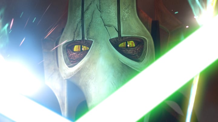 General Grievous in a scene from "STAR WARS: TALES OF THE EMPIRE", exclusively on Disney+. © 2024 Lucasfilm Ltd. & ™. All Rights Reserved.