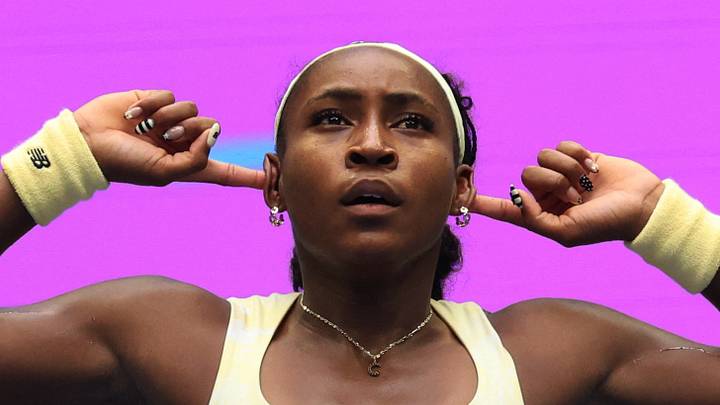 Coco Gauff celebrates winning her quarterfinal match at the US Open Coco Gauff celebrates winning her quarterfinal match at the US Open