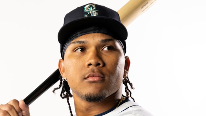 Seattle Mariners infielder Michael Arroyo poses for a portrait during media day Feb. 20 at Peoria Sports Complex.