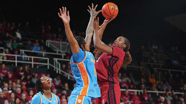 Nunu Agara attempts a shot against Tennessee at Maples Nunu Agara attempts a shot against Tennessee at Maples