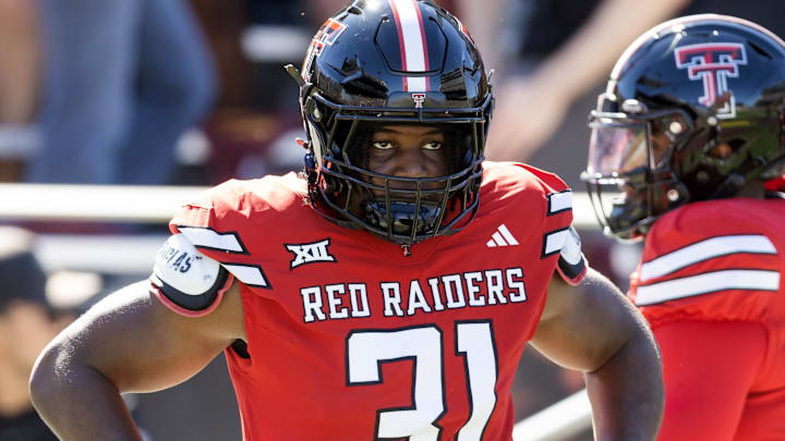 Texas Tech Red Raiders EDGE David Bailey against the Arizona State Sun Devils at Mountain America Stadium.