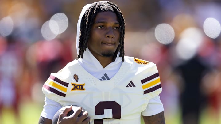 Oct 18, 2025; Tempe, Arizona, USA; Arizona State Sun Devils defensive back Xavion Alford (2) against the Texas Tech Red Raiders at Mountain America Stadium. Mandatory Credit: Mark J. Rebilas-Imagn Images