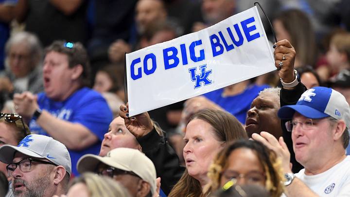 Fans cheer Thursday, March 5, 2026, during the SEC Women's Basketball Tournament second round game between the Georgia Bulldogs and the Kentucky Wildcats at Bon Secours Wellness Arena in Greenville, South Carolina. Kentucky Wildcats won 76-61. Fans cheer Thursday, March 5, 2026, during the SEC Women's Basketball Tournament second round game between the Georgia Bulldogs and the Kentucky Wildcats at Bon Secours Wellness Arena in Greenville, South Carolina. Kentucky Wildcats won 76-61.