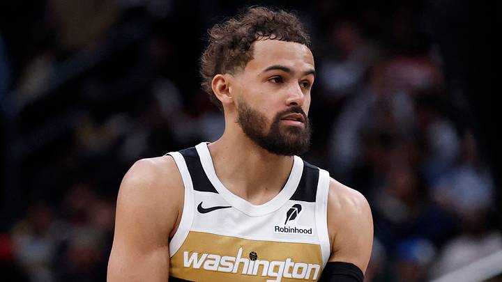 Washington Wizards guard Trae Young (3) stands on the court against the Utah Jazz in the second half at Capital One Arena on Mar 5, 2026.