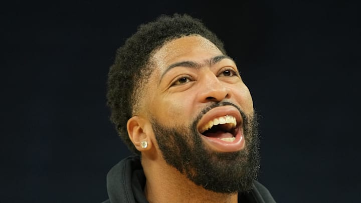 Dallas Mavericks forward Anthony Davis before the game against the Golden State Warriors.