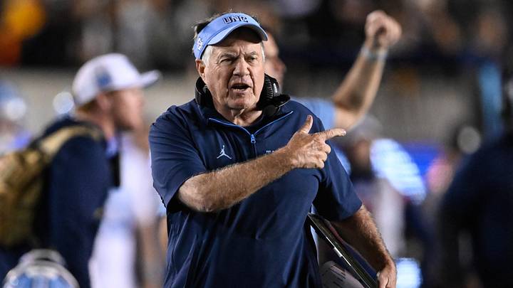 Oct 17, 2025; Berkeley, California, USA; North Carolina Tar Heels head coach Bill Belichick reacts against the California Golden Bears in the first quarter at California Memorial Stadium. Mandatory Credit: Eakin Howard-Imagn Images Oct 17, 2025; Berkeley, California, USA; North Carolina Tar Heels head coach Bill Belichick reacts against the California Golden Bears in the first quarter at California Memorial Stadium. Mandatory Credit: Eakin Howard-Imagn Images