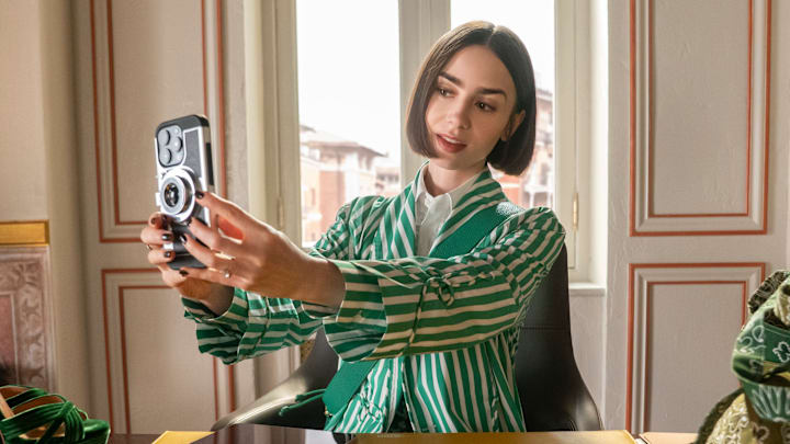 Emily In Paris. Lily Collins as Emily in Emily In Paris