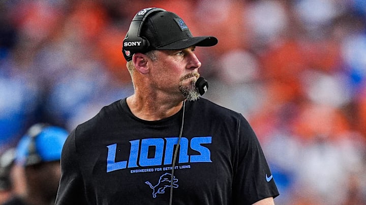 Detroit Lions head coach Dan Campbell watches a play against Cincinnati Bengals during the second half 