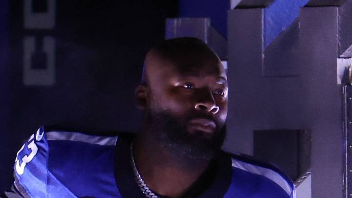Indianapolis Colts linebacker Germaine Pratt runs onto the field