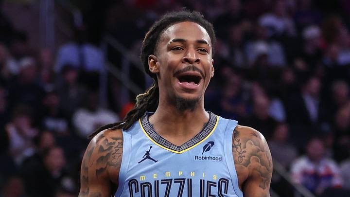 Nov 11, 2025; New York, New York, USA; Memphis Grizzlies guard Ja Morant (12) reacts after getting called for a foul in the second quarter against the New York Knicks at Madison Square Garden. Mandatory Credit: Wendell Cruz-Imagn Images Nov 11, 2025; New York, New York, USA; Memphis Grizzlies guard Ja Morant (12) reacts after getting called for a foul in the second quarter against the New York Knicks at Madison Square Garden. Mandatory Credit: Wendell Cruz-Imagn Images