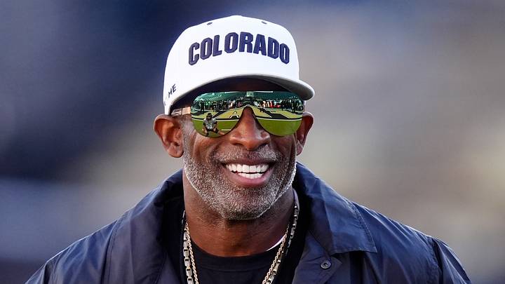 Nov 1, 2025; Boulder, Colorado, USA; Colorado Buffaloes head coach Deion Sanders before the game against the Arizona Wildcats at Folsom Field. Mandatory Credit: Ron Chenoy-Imagn Images Nov 1, 2025; Boulder, Colorado, USA; Colorado Buffaloes head coach Deion Sanders before the game against the Arizona Wildcats at Folsom Field. Mandatory Credit: Ron Chenoy-Imagn Images