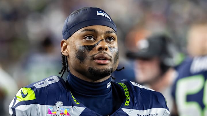 Seattle Seahawks safety Coby Bryant on the sidelines