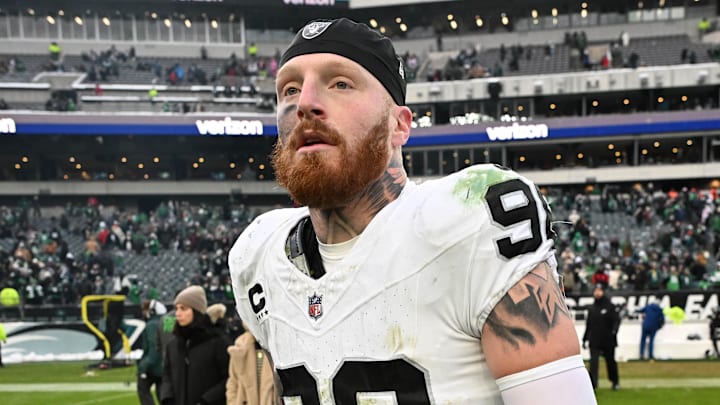 Las Vegas Raiders defensive end Maxx Crosby (98) on the field. Las Vegas Raiders defensive end Maxx Crosby (98) on the field.