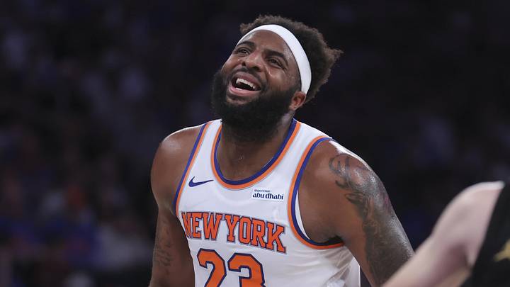 Mitchell Robinson hurt his pinky and his availability for Game 1 of the NBA Finals is still unclear. Mitchell Robinson hurt his pinky and his availability for Game 1 of the NBA Finals is still unclear.