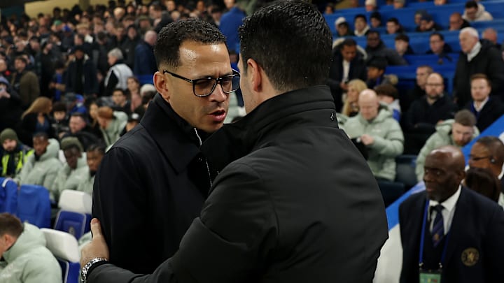 Liam Rosenior, Mikel Arteta, Chelsea vs Arsenal Liam Rosenior, Mikel Arteta, Chelsea vs Arsenal