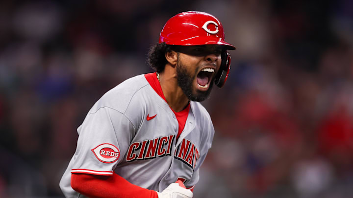 Cincinnati Reds right fielder Rece Hinds (57) celebrates