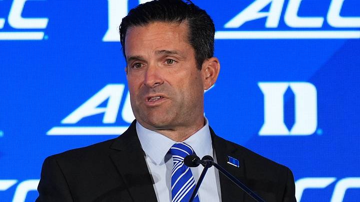 Jul 17, 2026; Charlotte, NC, USA; Duke head coach Manny Diaz talks with the media during interviews at Hilton Charlotte Uptown. Mandatory Credit: Jim Dedmon-Imagn Images Jul 17, 2026; Charlotte, NC, USA; Duke head coach Manny Diaz talks with the media during interviews at Hilton Charlotte Uptown. Mandatory Credit: Jim Dedmon-Imagn Images