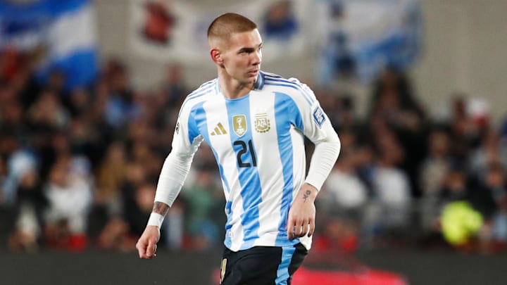 Franco Mastantuono made his first start for Argentina against Venezuela.