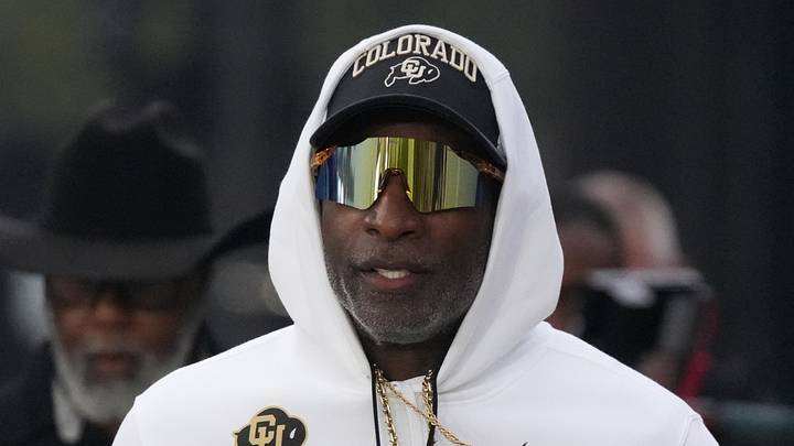 Sep 19, 2026; Evanston, Illinois, USA; Colorado Buffaloes head coach Deion Sanders takes the field with his team for warmups before the game against the Northwestern Wildcats at Northwestern Medicine Field at Martin Stadium. Mandatory Credit: David Banks-Imagn Images Sep 19, 2026; Evanston, Illinois, USA; Colorado Buffaloes head coach Deion Sanders takes the field with his team for warmups before the game against the Northwestern Wildcats at Northwestern Medicine Field at Martin Stadium. Mandatory Credit: David Banks-Imagn Images
