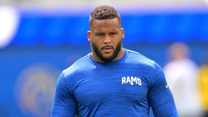 Los Angeles Rams defensive tackle Aaron Donald Los Angeles Rams defensive tackle Aaron Donald