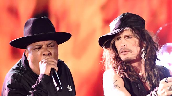 Run of RUN-DMC performs with Steven Tyler of Aerosmith