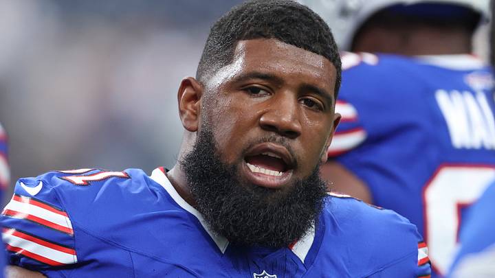 Buffalo Bills defensive tackle Ed Oliver before the game against the Houston Texans at Reliant Stadium. Buffalo Bills defensive tackle Ed Oliver before the game against the Houston Texans at Reliant Stadium.