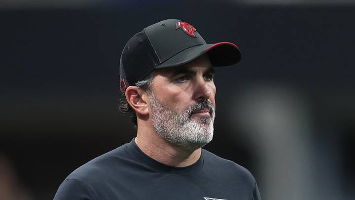 Atlanta Falcons head coach Kevin Stefanski looks on