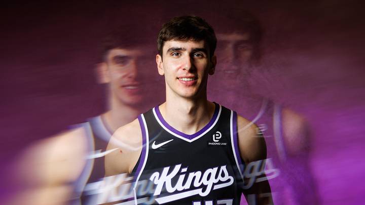 Sep 29, 2025; Sacramento, CA, USA; Sacramento Kings center Maxime Raynaud (42) during media day at Golden 1 Center. Mandatory Credit: Sergio Estrada-Imagn Images