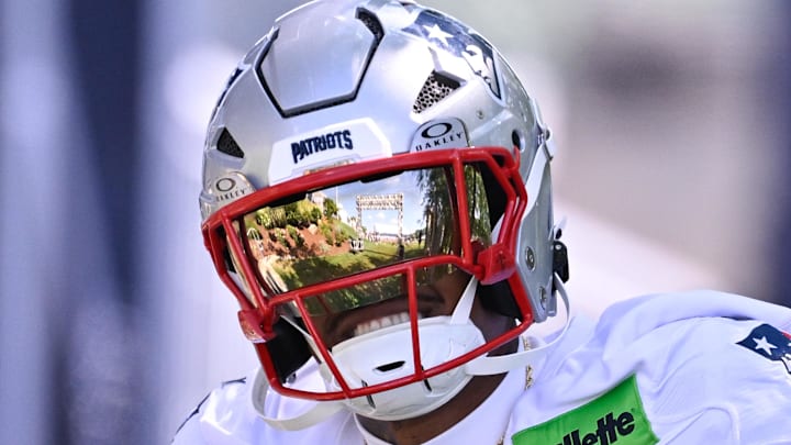 New England Patriots wide receiver Kendrick Bourne (84). New England Patriots wide receiver Kendrick Bourne (84).