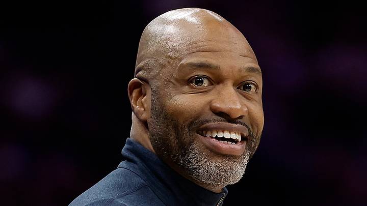 Feb 19, 2026; Sacramento, California, USA; Orlando Magic head coach Jamahl Mosley smiles towards Sacramento Kings guard Russell Westbrook (not pictured) after a play during the second quarter at Golden 1 Center. Mandatory Credit: Kelley L Cox-Imagn Images Feb 19, 2026; Sacramento, California, USA; Orlando Magic head coach Jamahl Mosley smiles towards Sacramento Kings guard Russell Westbrook (not pictured) after a play during the second quarter at Golden 1 Center. Mandatory Credit: Kelley L Cox-Imagn Images
