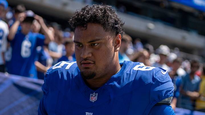 New York Giants offensive guard Francis Mauigoa