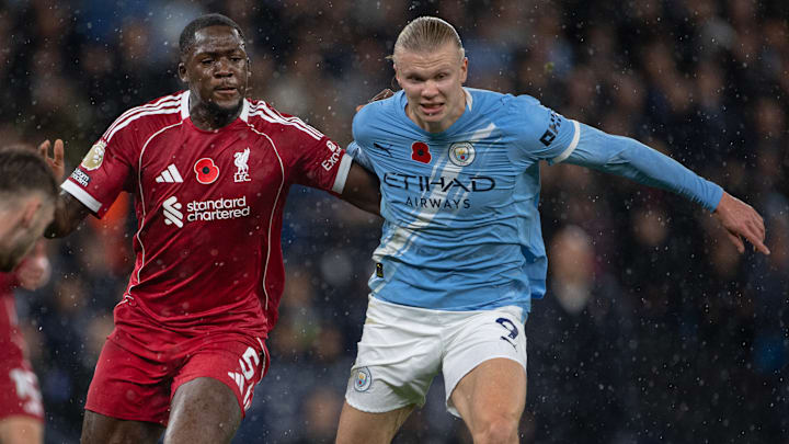 El francés Ibrahima Konaté y el noruego Erling Haaland