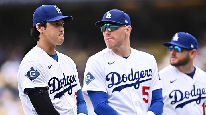 Los Angeles Dodgers two-way player Shohei Ohtani (17) receives his All-Star game jerseys before the game against the Arizona Diamondbacks at Dodger Stadium on July 12, 2026. Los Angeles Dodgers two-way player Shohei Ohtani (17) receives his All-Star game jerseys before the game against the Arizona Diamondbacks at Dodger Stadium on July 12, 2026.