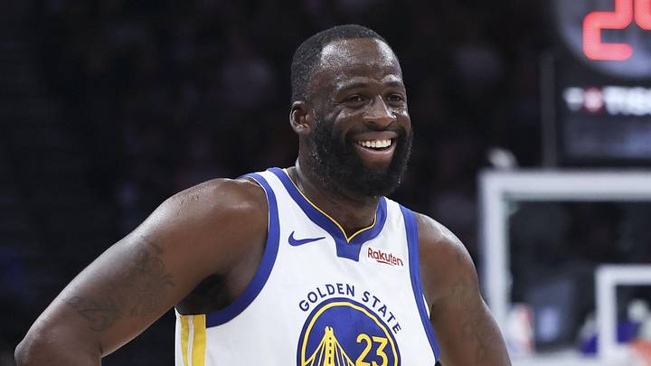 Jan 28, 2026; Salt Lake City, Utah, USA; Golden State Warriors forward Draymond Green (23) reacts after a play against the Utah Jazz during the second half at Delta Center. Mandatory Credit: Rob Gray-Imagn Images