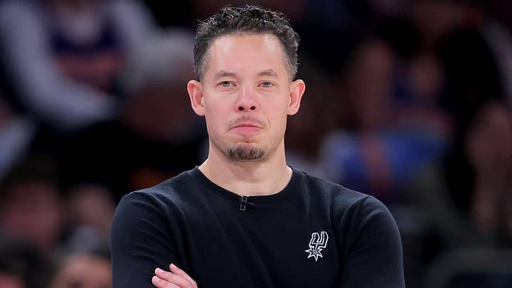 Jun 10, 2026; New York, New York, USA; San Antonio Spurs head coach Mitch Johnson coaches against the New York Knicks during the second quarter of game four of the 2026 NBA Finals at Madison Square Garden. Mandatory Credit: Brad Penner-Imagn Images Jun 10, 2026; New York, New York, USA; San Antonio Spurs head coach Mitch Johnson coaches against the New York Knicks during the second quarter of game four of the 2026 NBA Finals at Madison Square Garden. Mandatory Credit: Brad Penner-Imagn Images