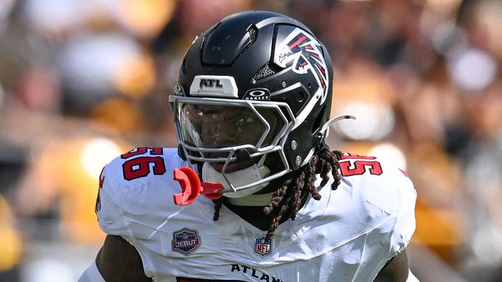 Atlanta Falcons linebacker Harold Perkins Jr.