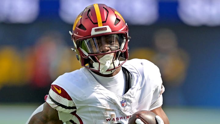 Washington Commanders running back Jacory Croskey-Merritt 