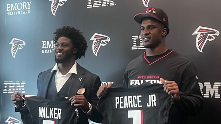 The Atlanta Falcons promise not to overwhelm rookie edge rushers Jalon Walker and James Pearce Jr. The Atlanta Falcons promise not to overwhelm rookie edge rushers Jalon Walker and James Pearce Jr.