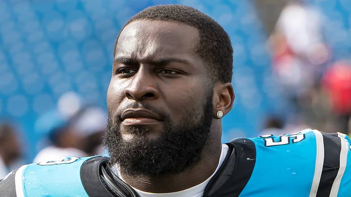 Carolina Panthers linebacker Claudin Cherelus 
